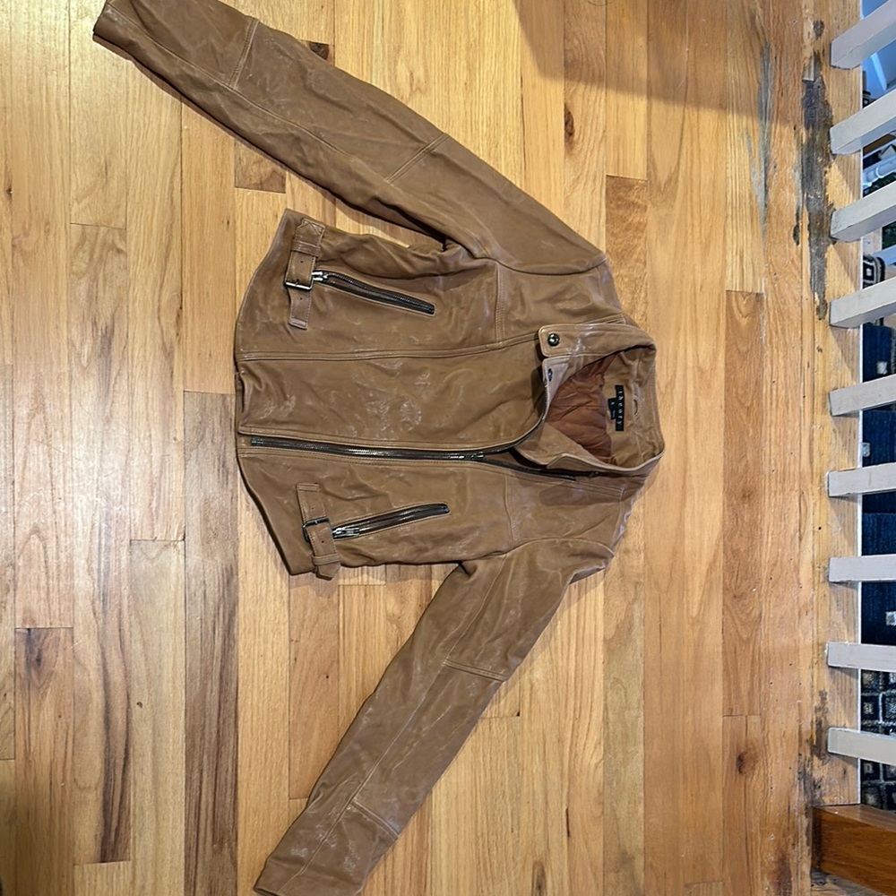 Theory Women's Tan Leather Jacket